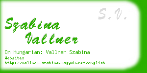 szabina vallner business card